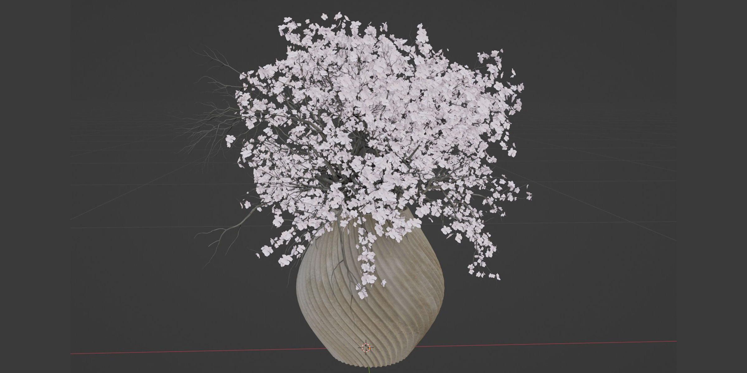 Bouquet in vase vol 149-Blender 3D model_4
