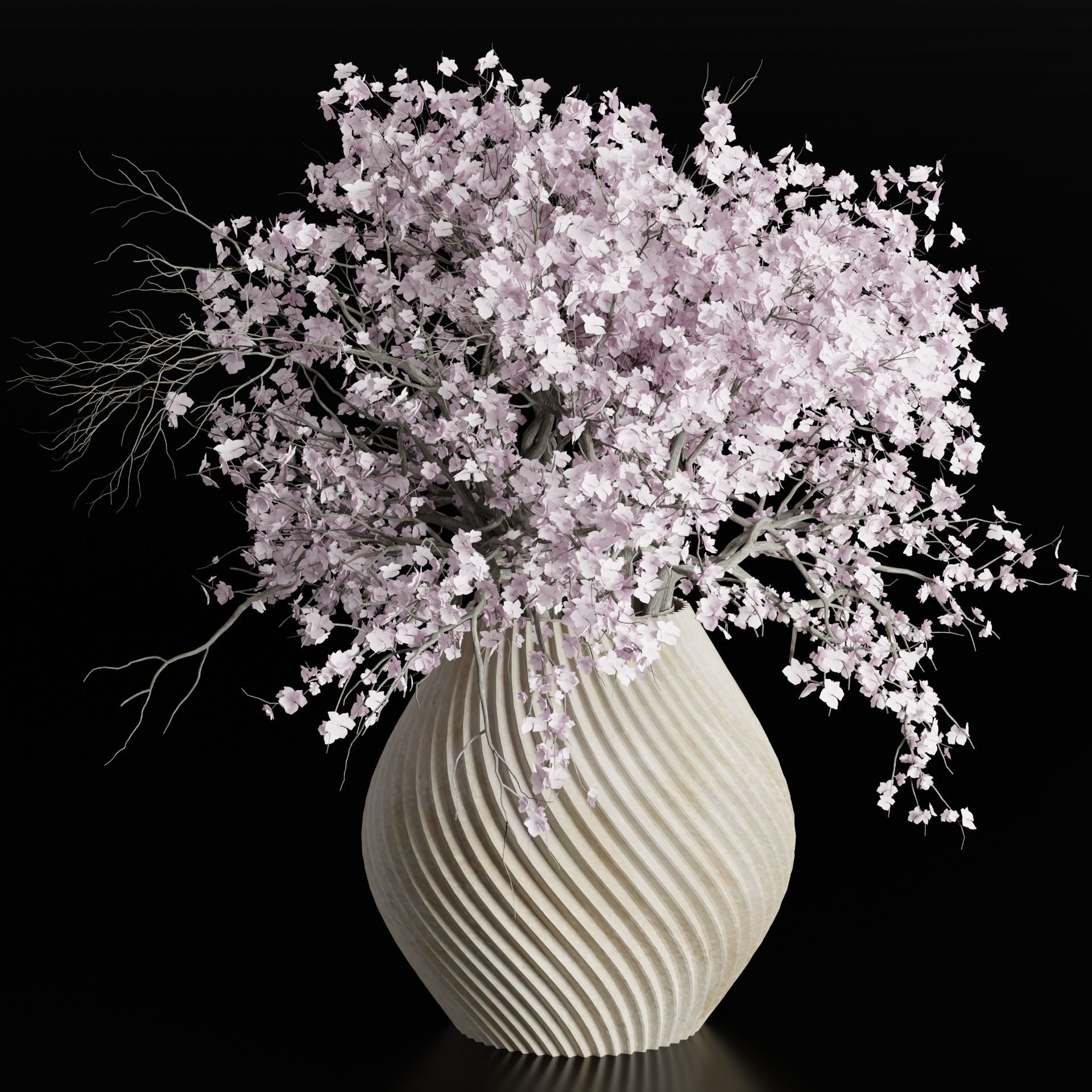 Bouquet in vase vol 149-Blender 3D model_1