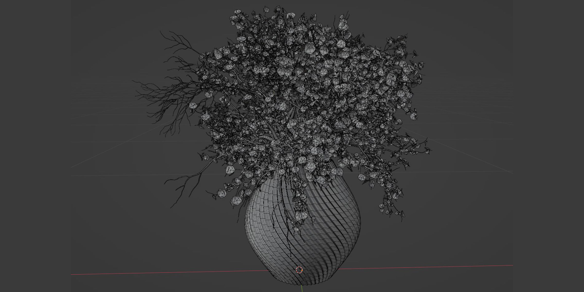 Bouquet in vase vol 149-Blender 3D model_5