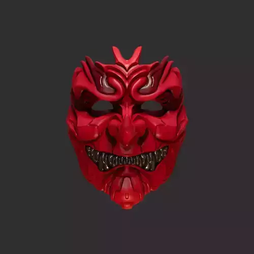 Tengu 2 Oni Mask 16 Demon Full Face 3D print model