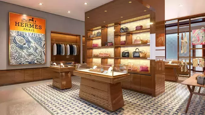 Hermes 3D Store 3D model 1