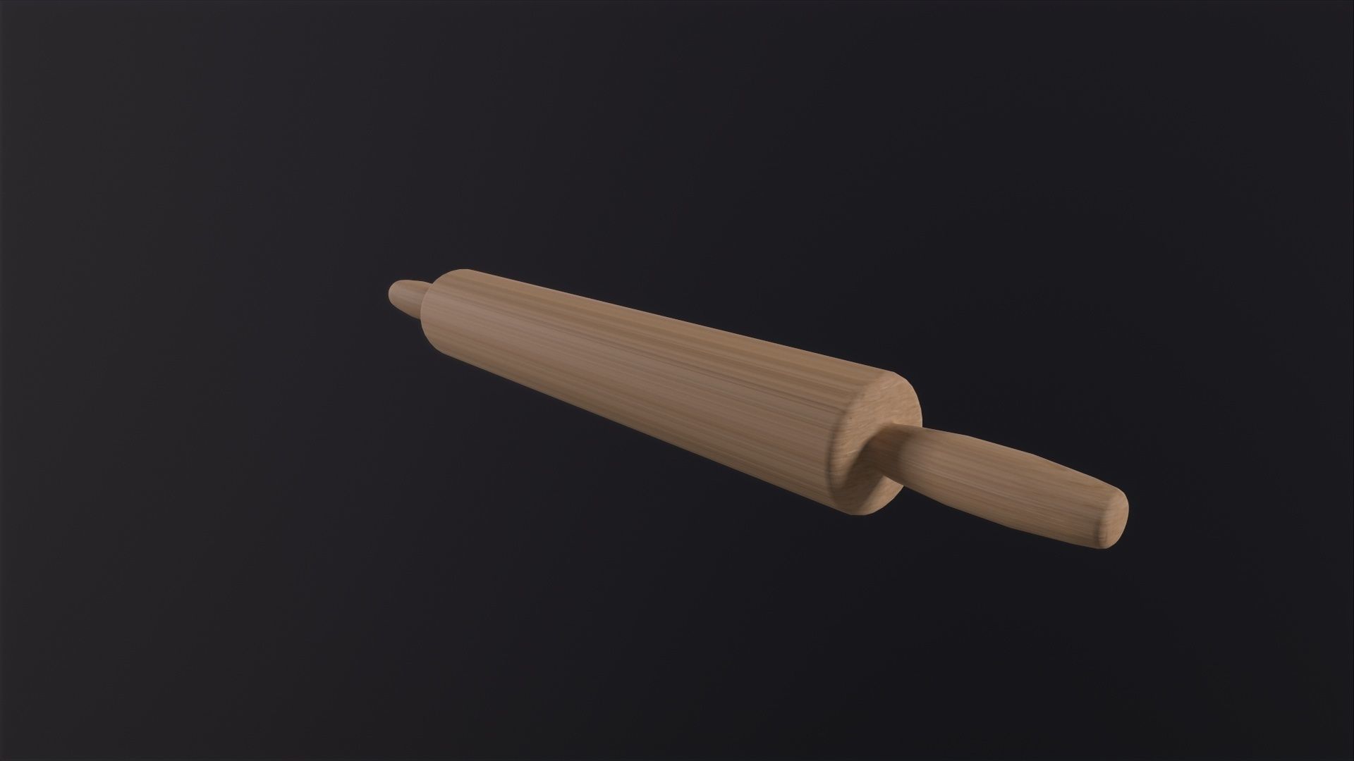 Rolling Pin 3D Model Low-poly 3D model_2