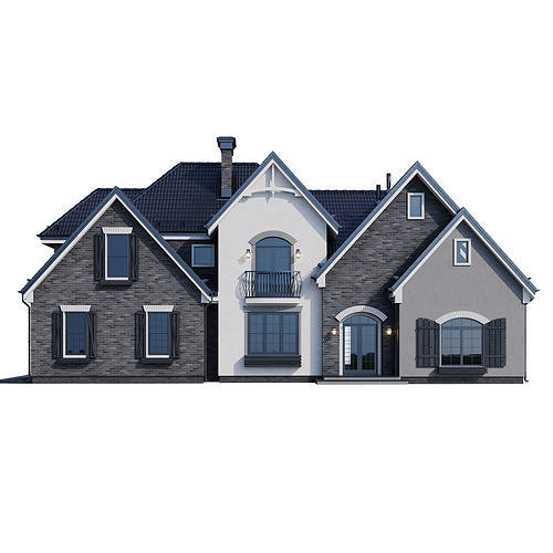 Modern house v69 3D model 6