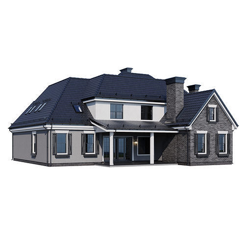 Modern house v69 3D model 7