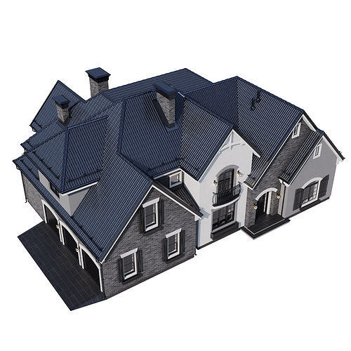 Modern house v69 3D model 5
