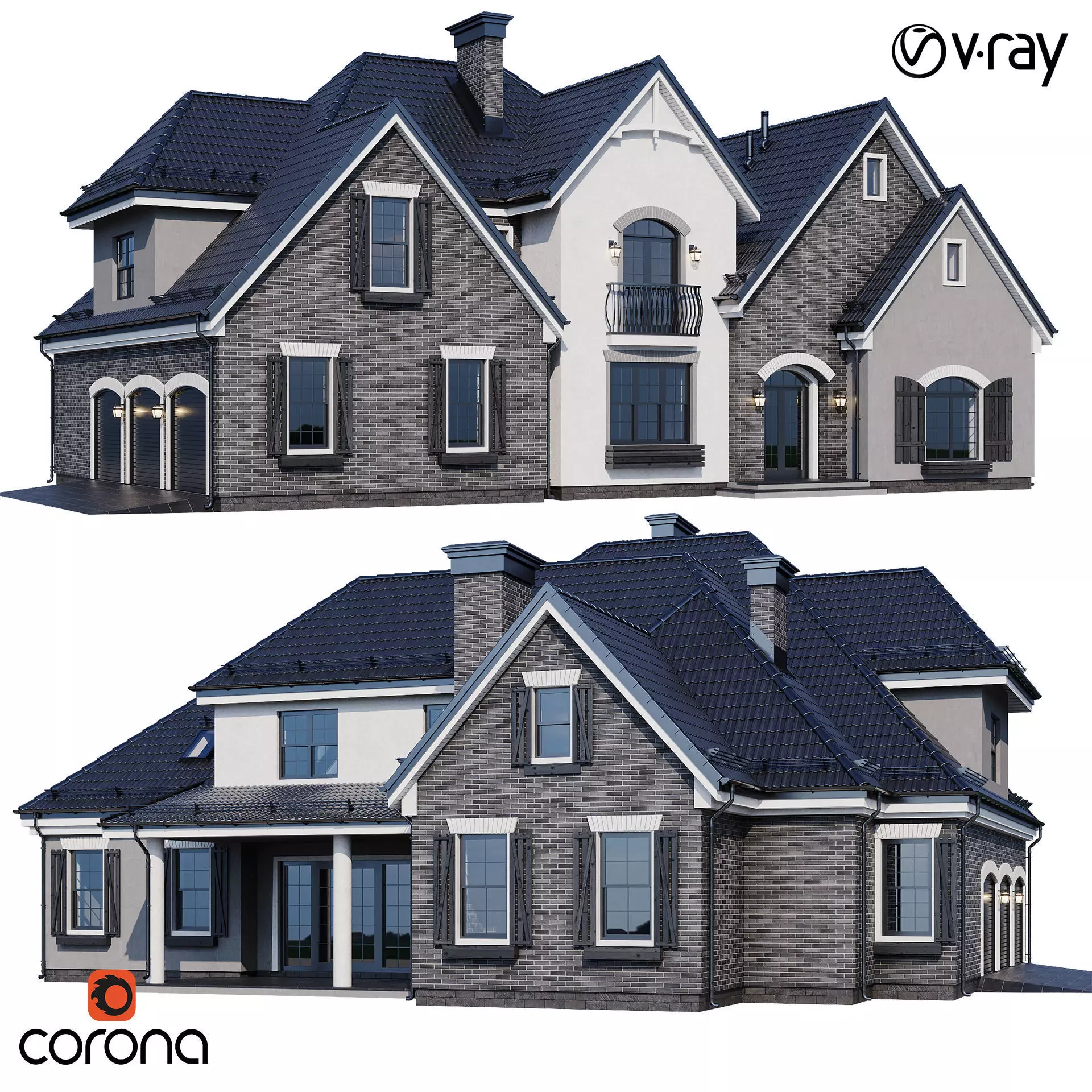 Modern house v69 with BLENDER file 3D model