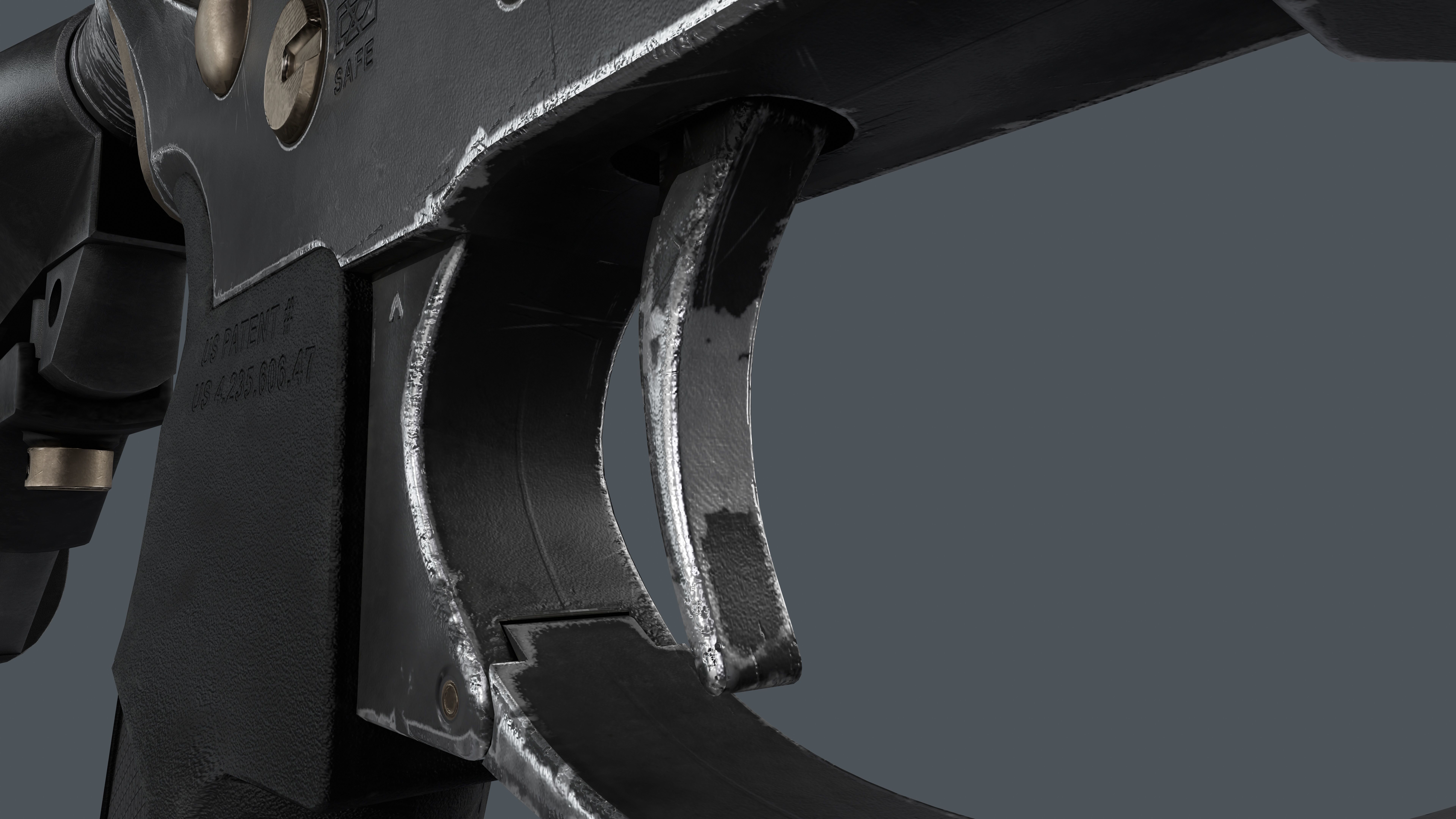 AR-15 custom Low-poly 3D model_5