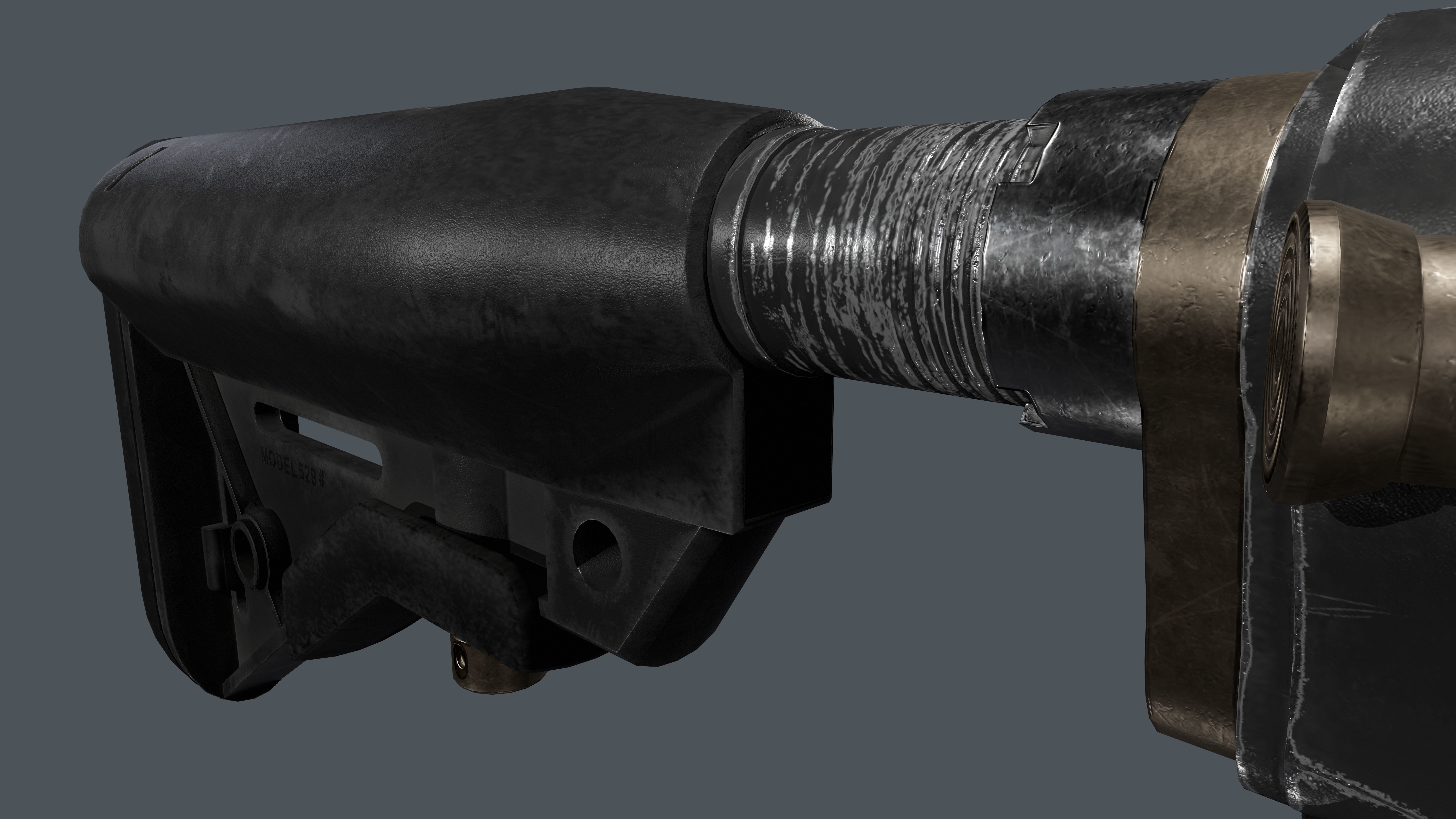 AR-15 custom Low-poly 3D model_10