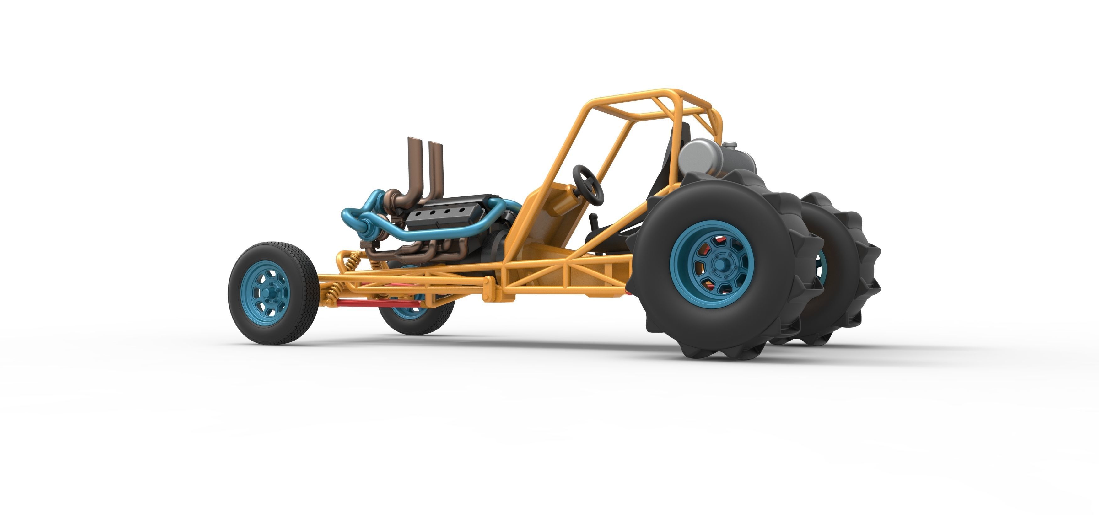Dirt Dragster Scale 1 to 25 3D print model_13
