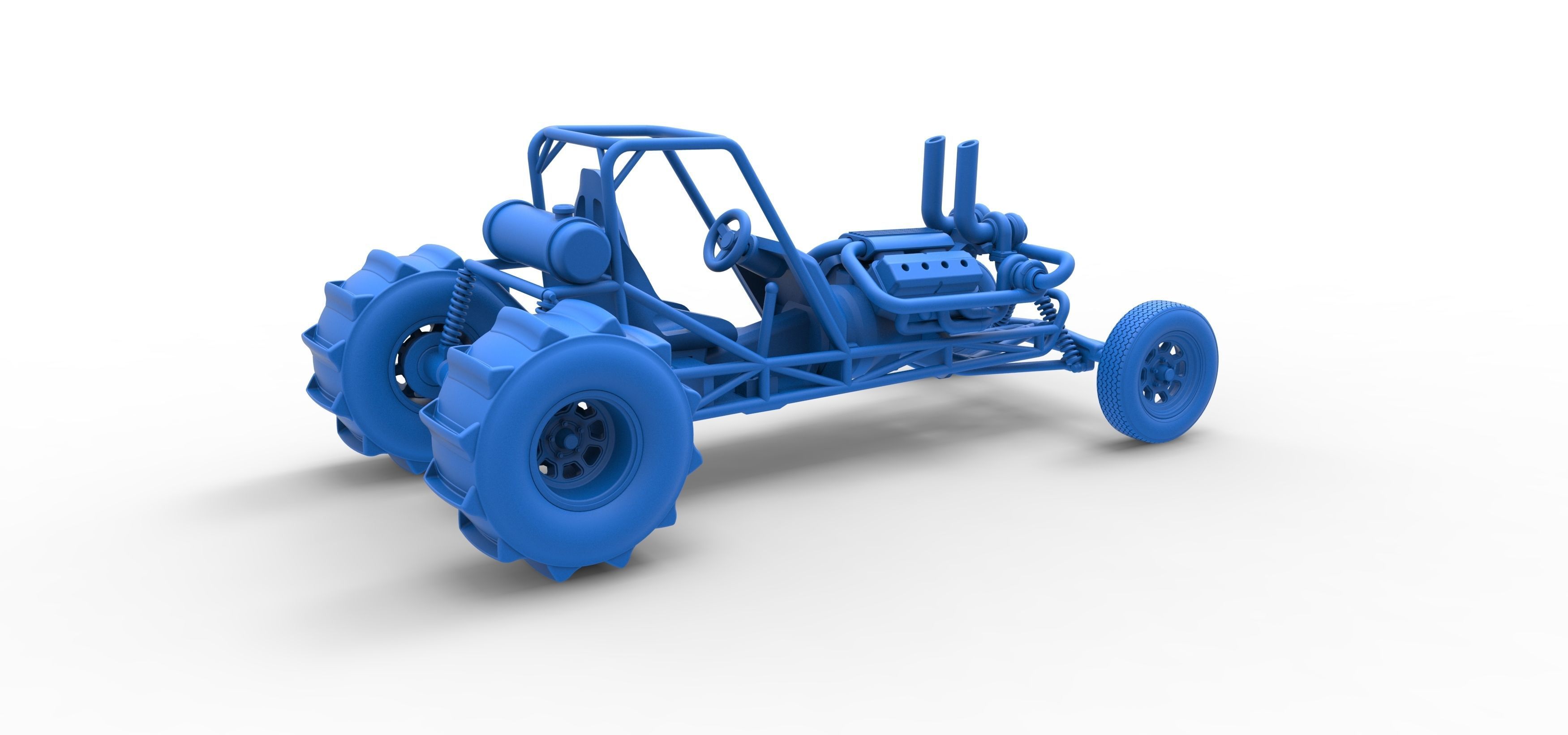 Dirt Dragster Scale 1 to 25 3D print model_38