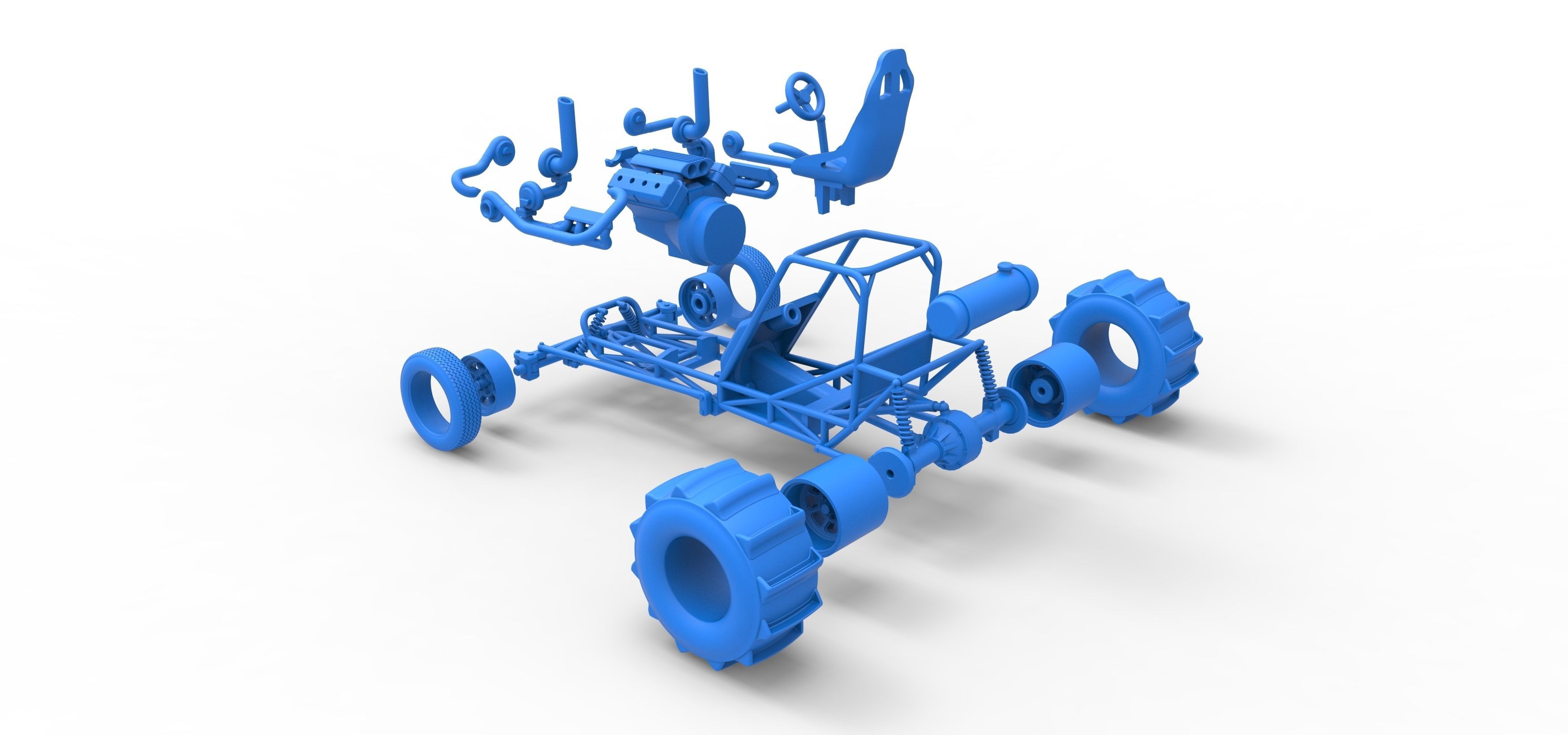 Dirt Dragster Scale 1 to 25 3D print model_47