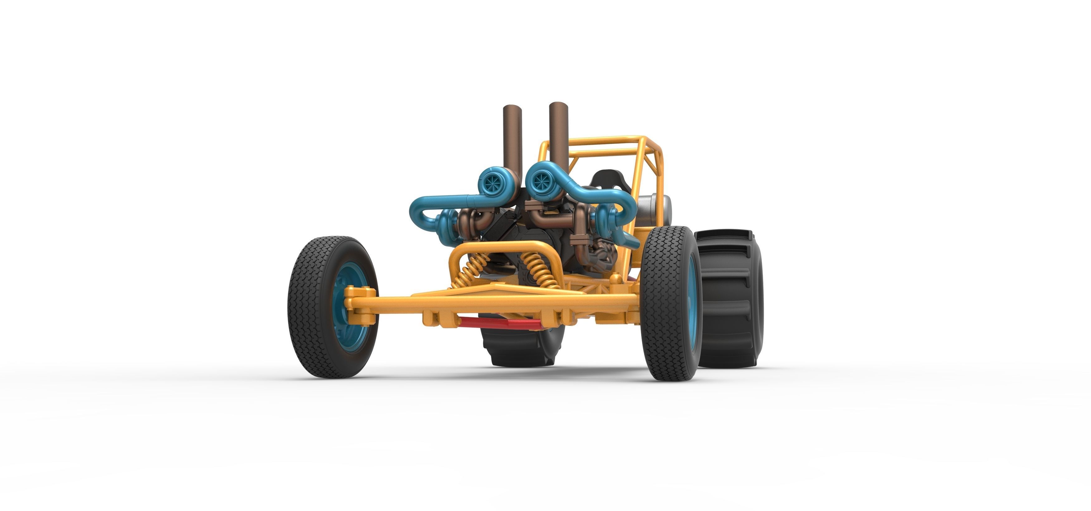 Dirt Dragster Scale 1 to 25 3D print model_6