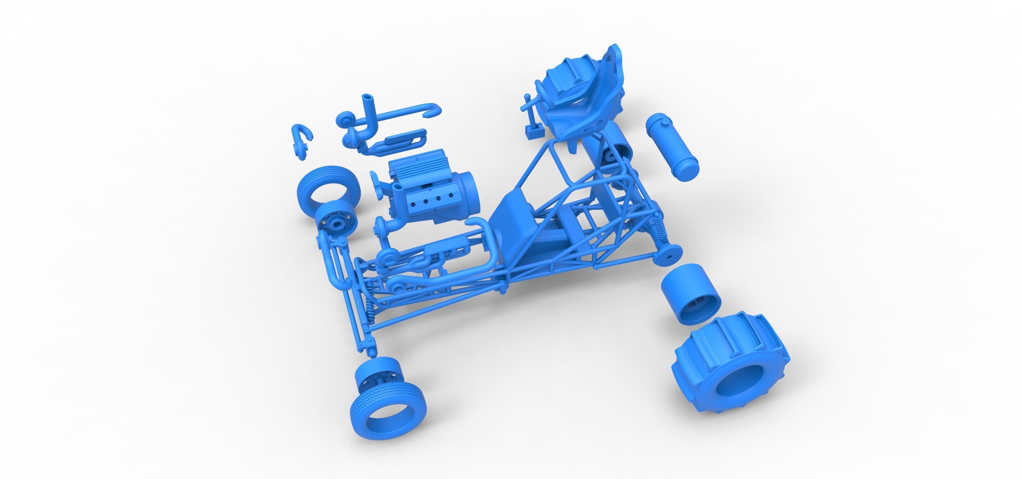 Dirt Dragster Scale 1 to 25 3D print model_42