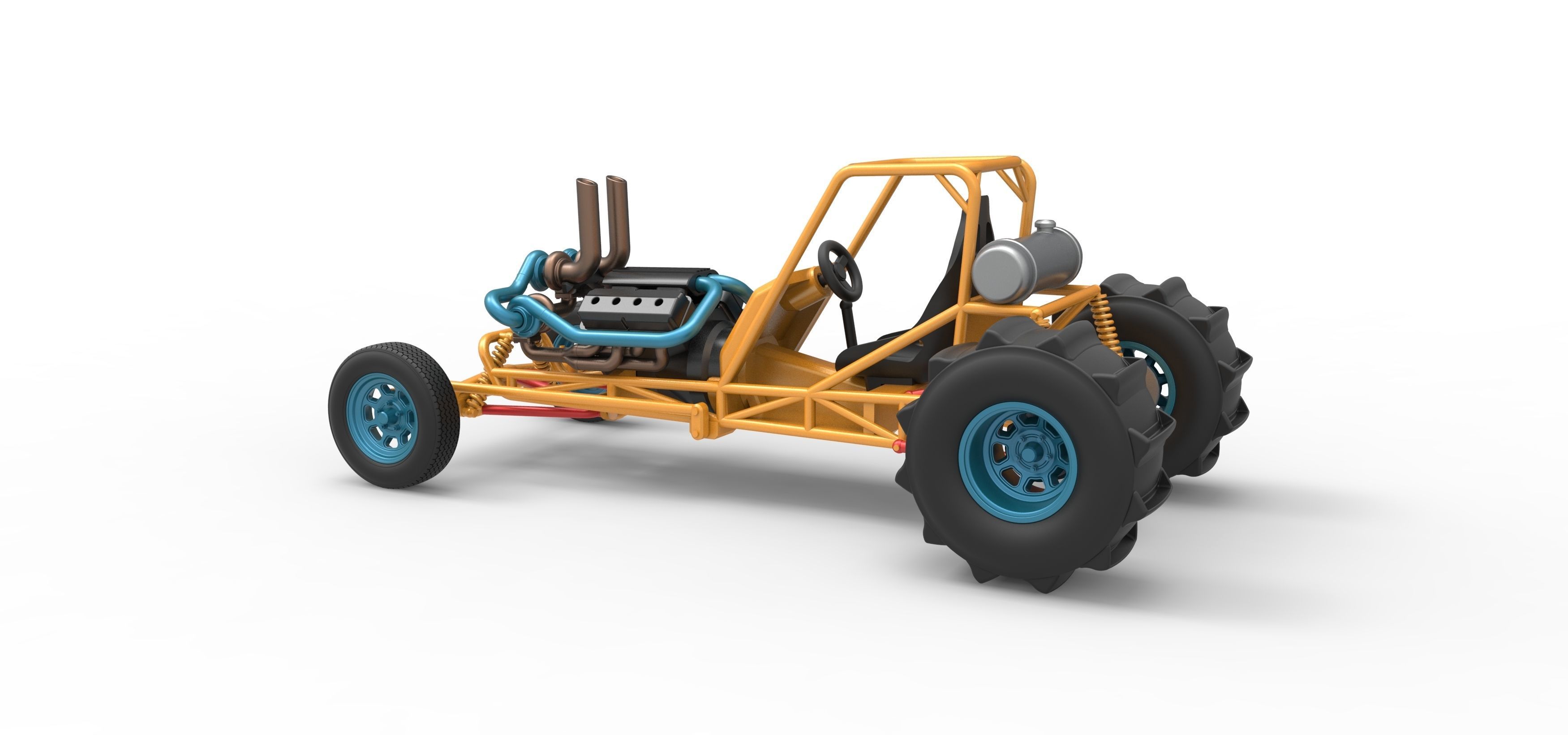 Dirt Dragster Scale 1 to 25 3D print model_12