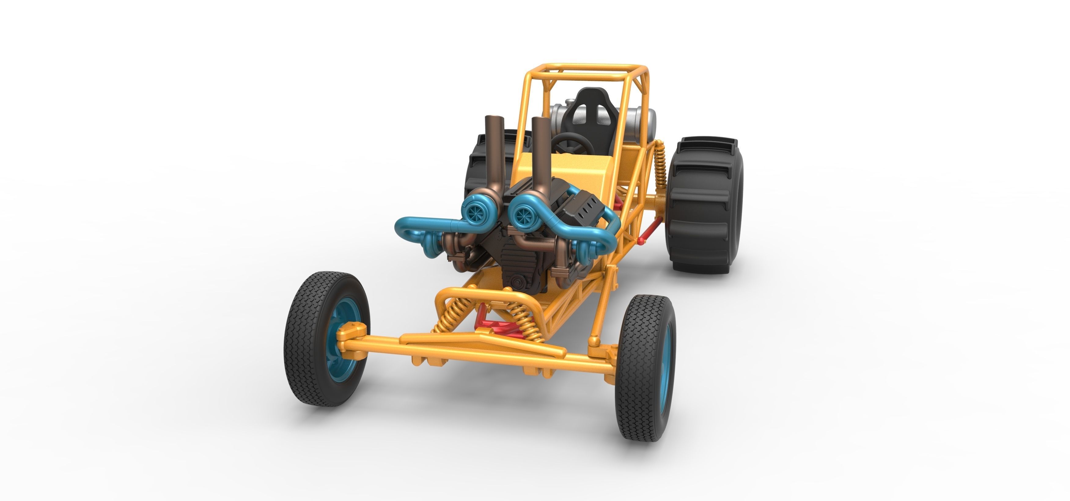 Dirt Dragster Scale 1 to 25 3D print model_5