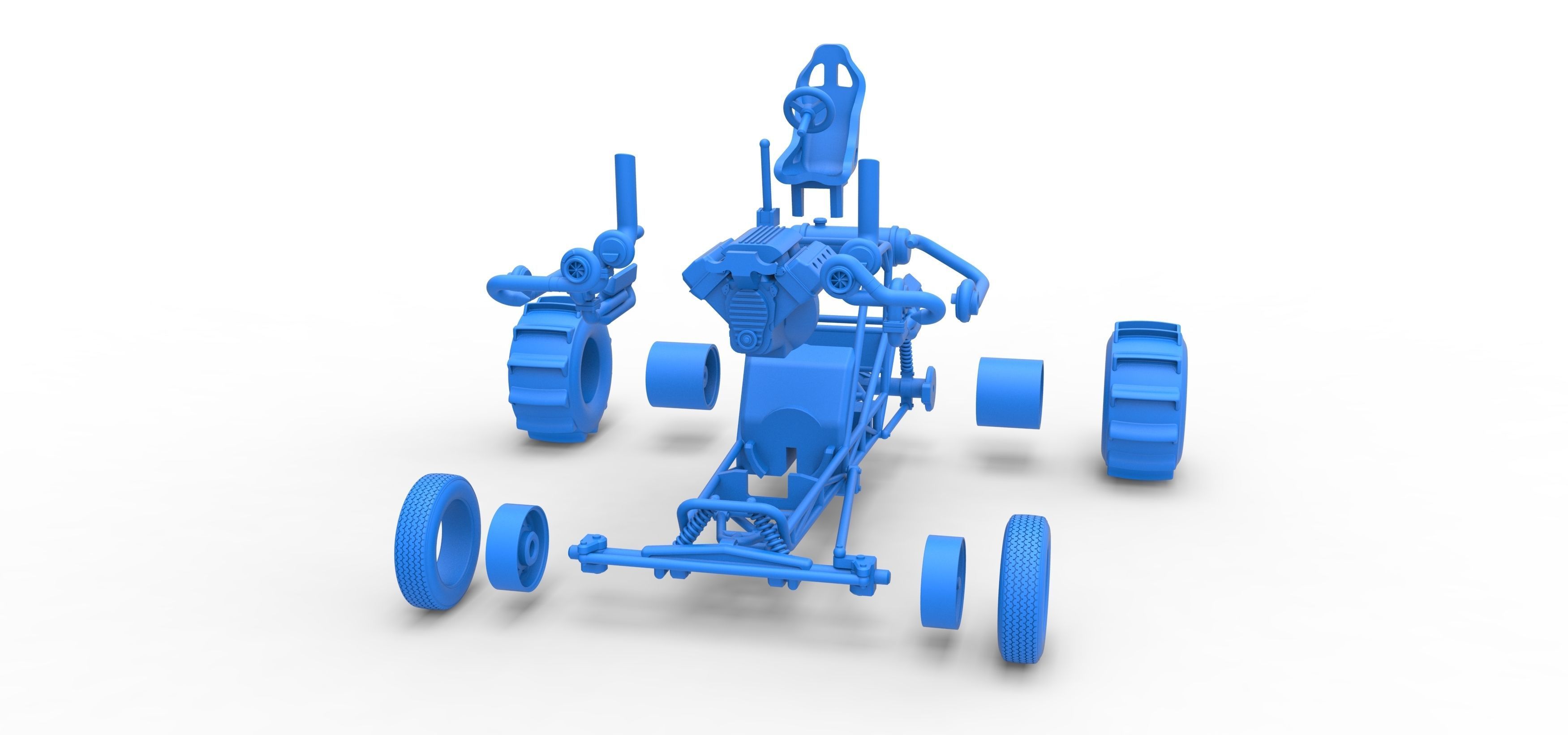 Dirt Dragster Scale 1 to 25 3D print model_44