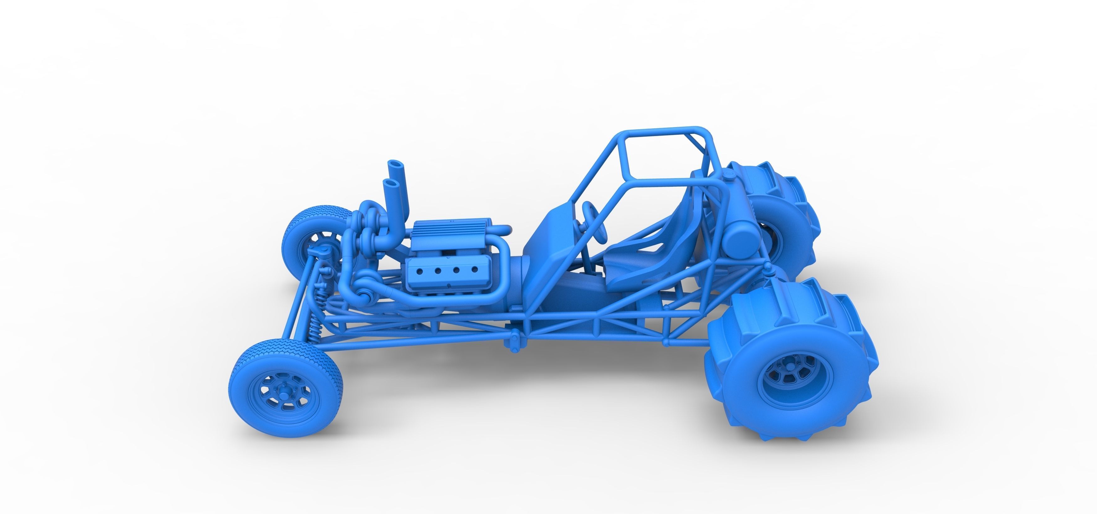 Dirt Dragster Scale 1 to 25 3D print model_30