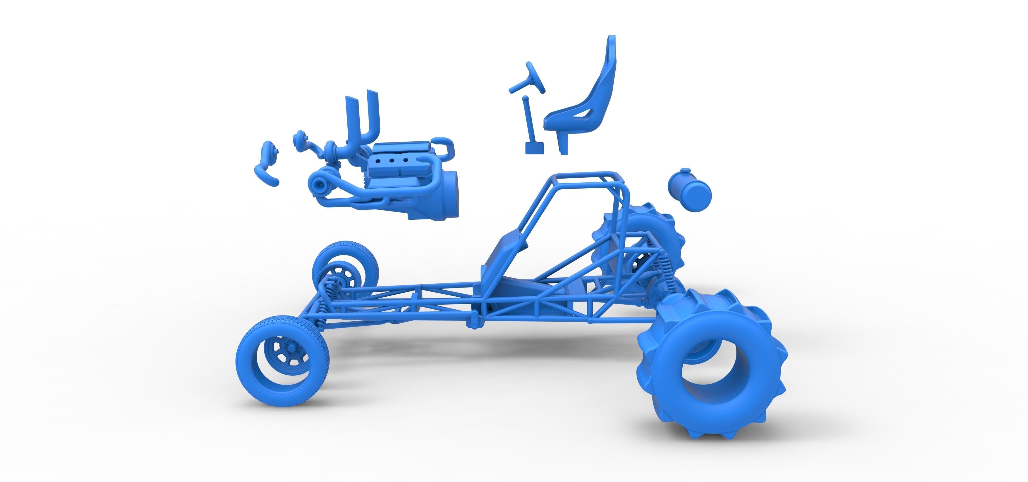 Dirt Dragster Scale 1 to 25 3D print model_45