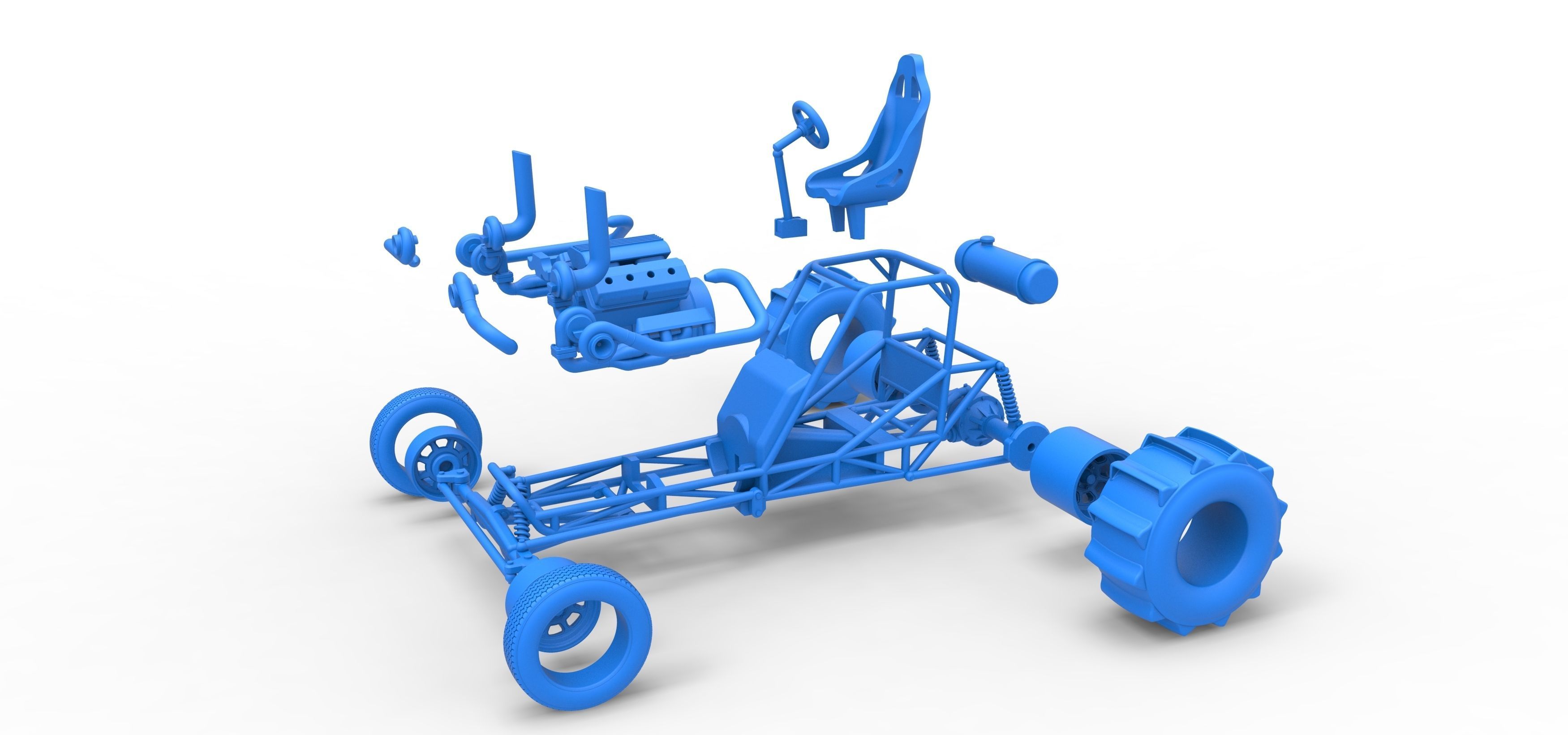 Dirt Dragster Scale 1 to 25 3D print model_41