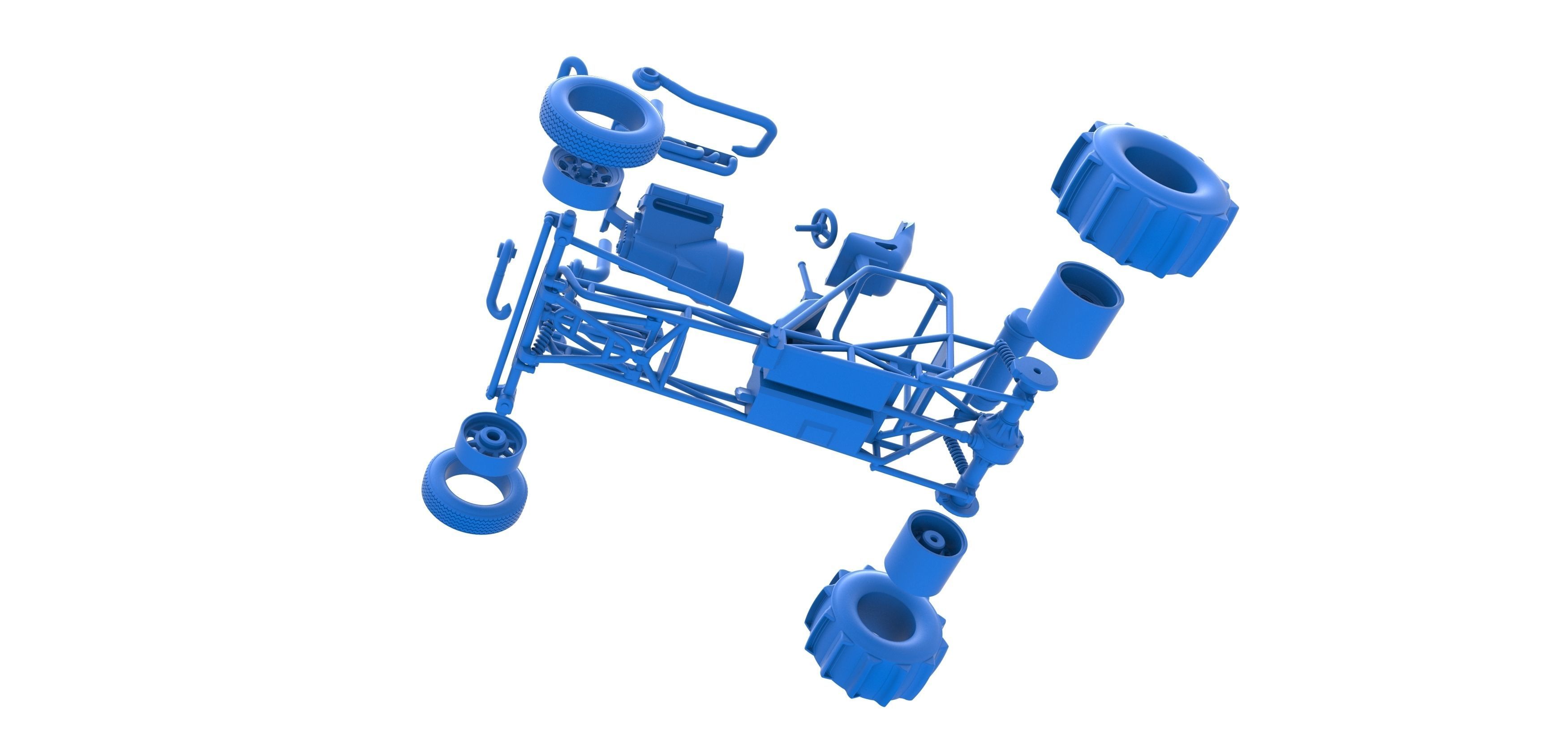 Dirt Dragster Scale 1 to 25 3D print model_43