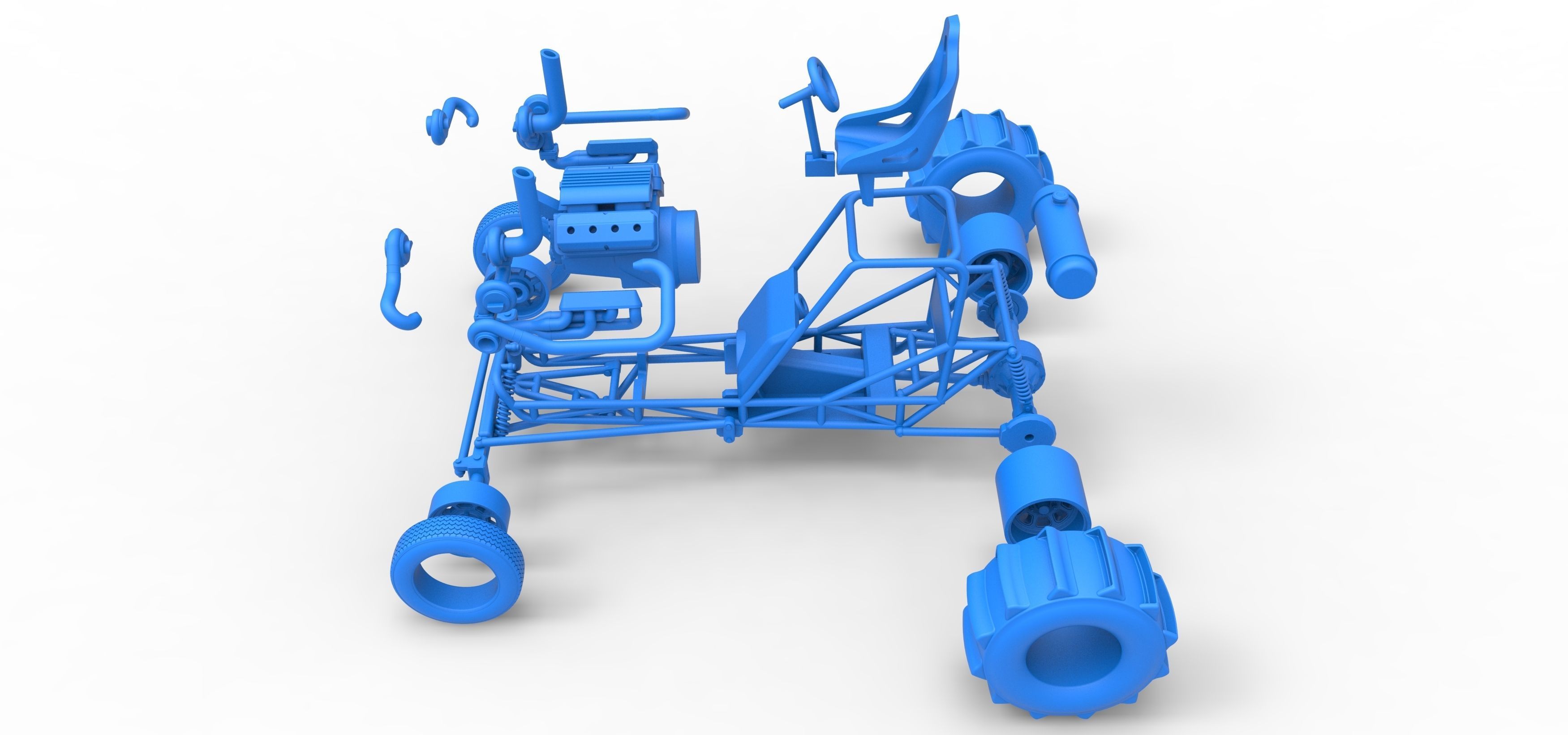Dirt Dragster Scale 1 to 25 3D print model_46