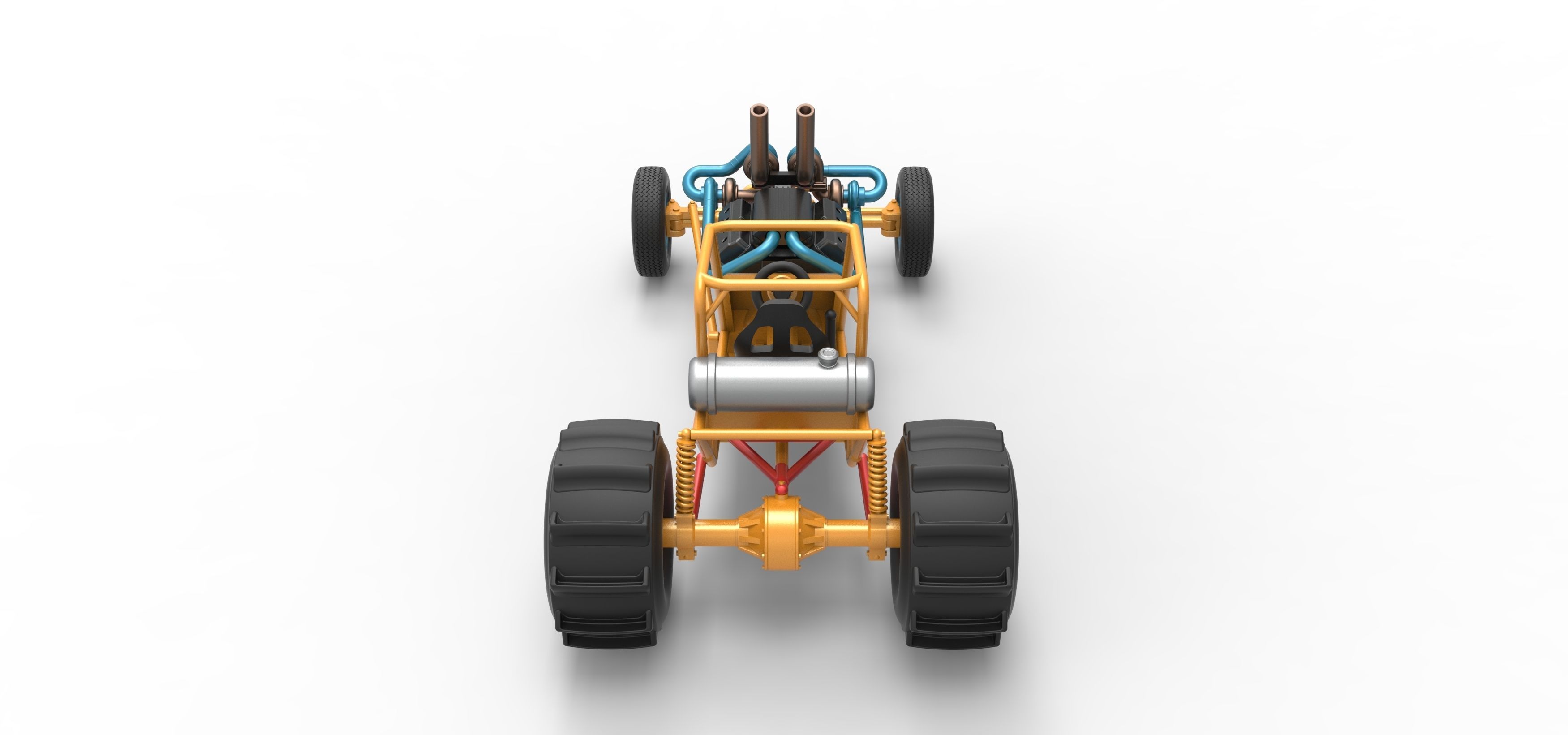 Dirt Dragster Scale 1 to 25 3D print model_17
