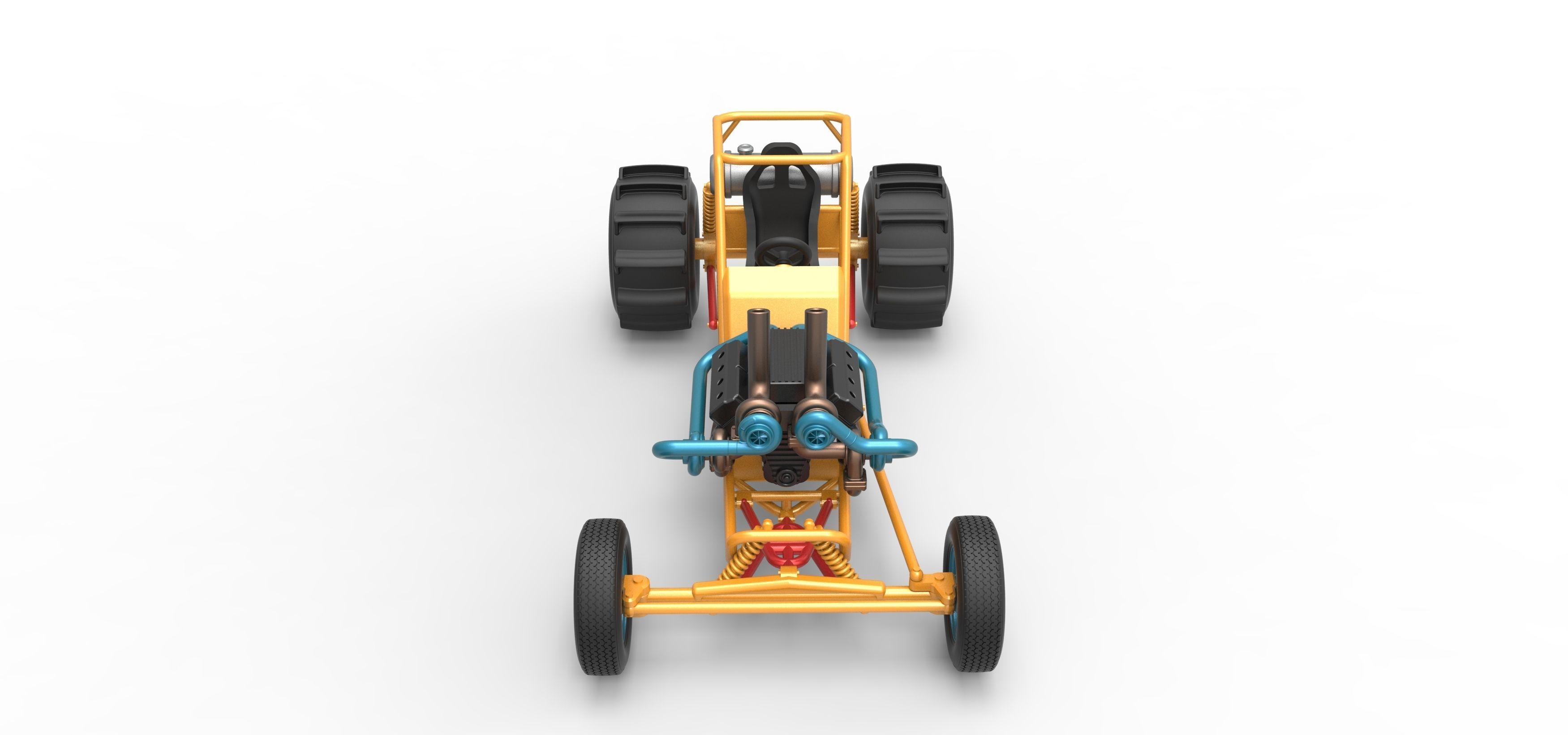 Dirt Dragster Scale 1 to 25 3D print model_8