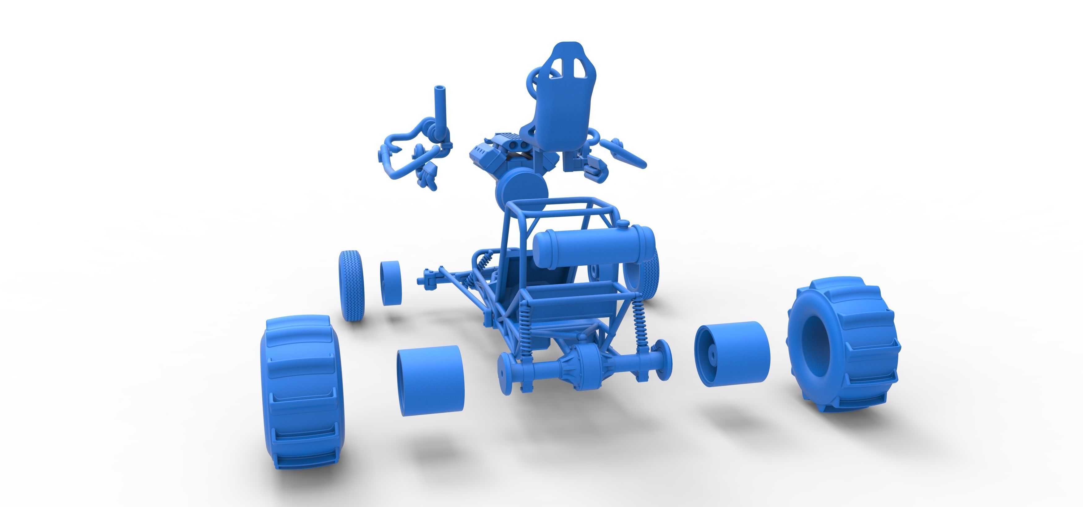 Dirt Dragster Scale 1 to 25 3D print model_48