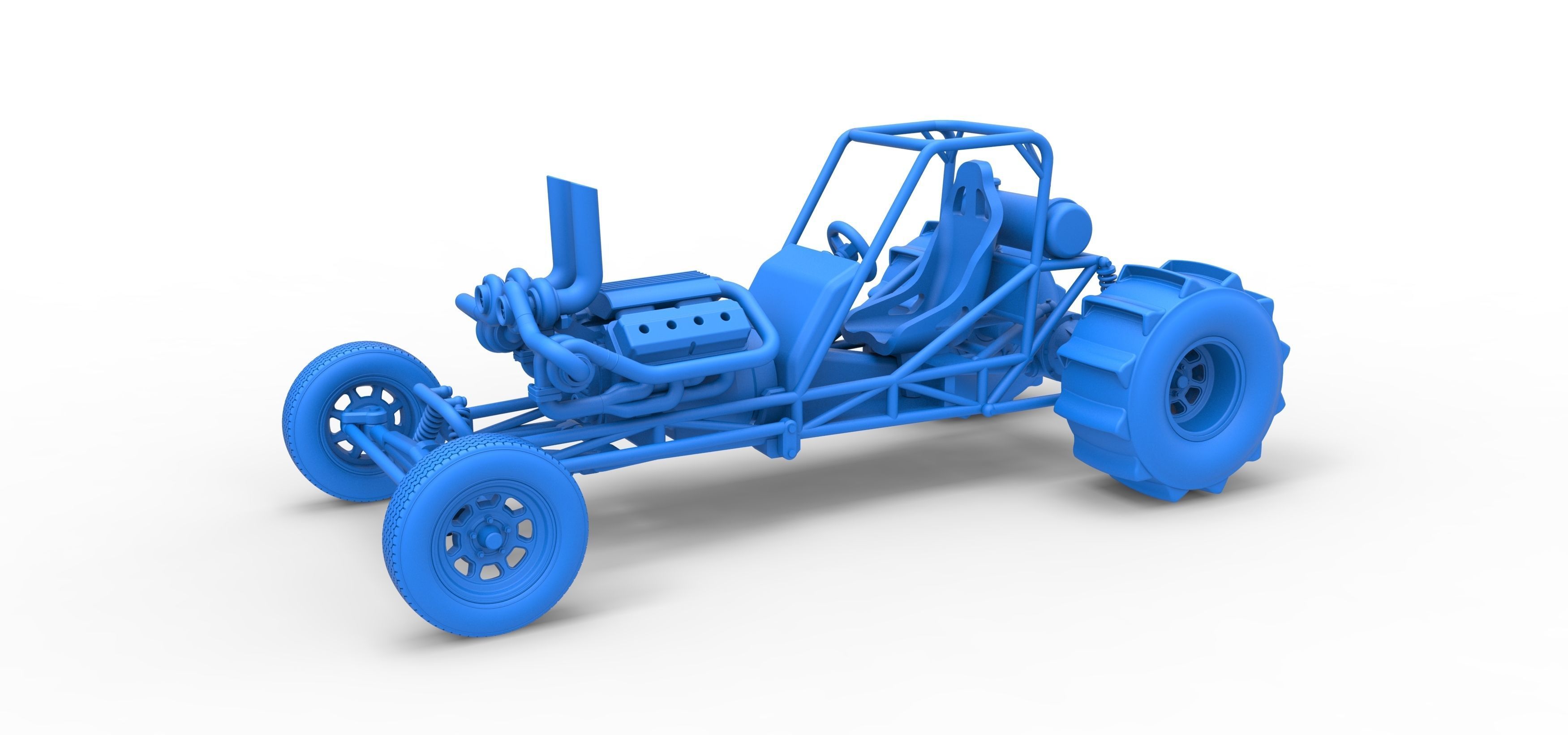 Dirt Dragster Scale 1 to 25 3D print model_21