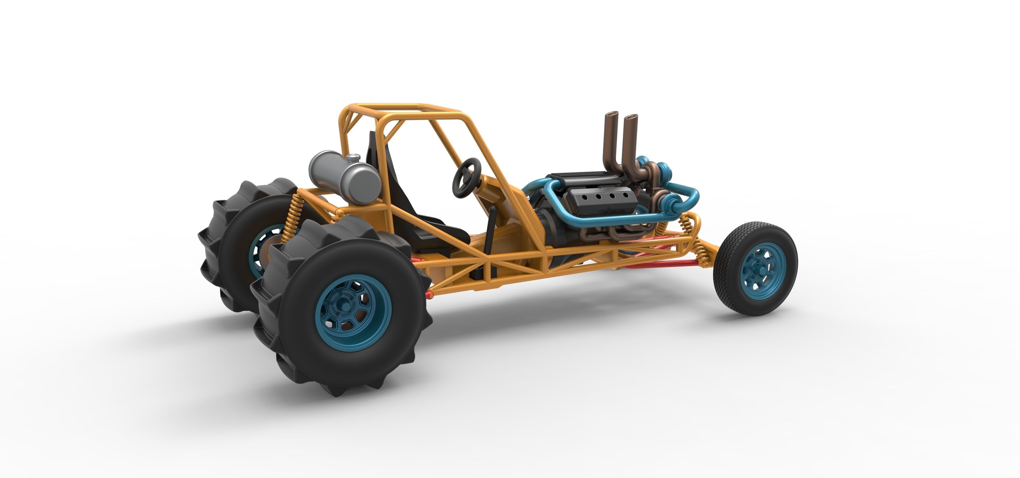 Dirt Dragster Scale 1 to 25 3D print model_18