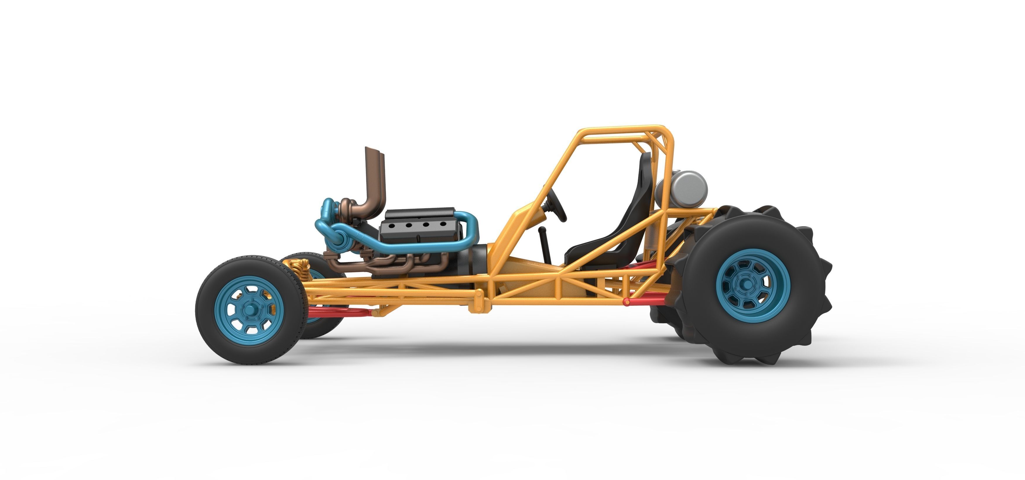 Dirt Dragster Scale 1 to 25 3D print model_9