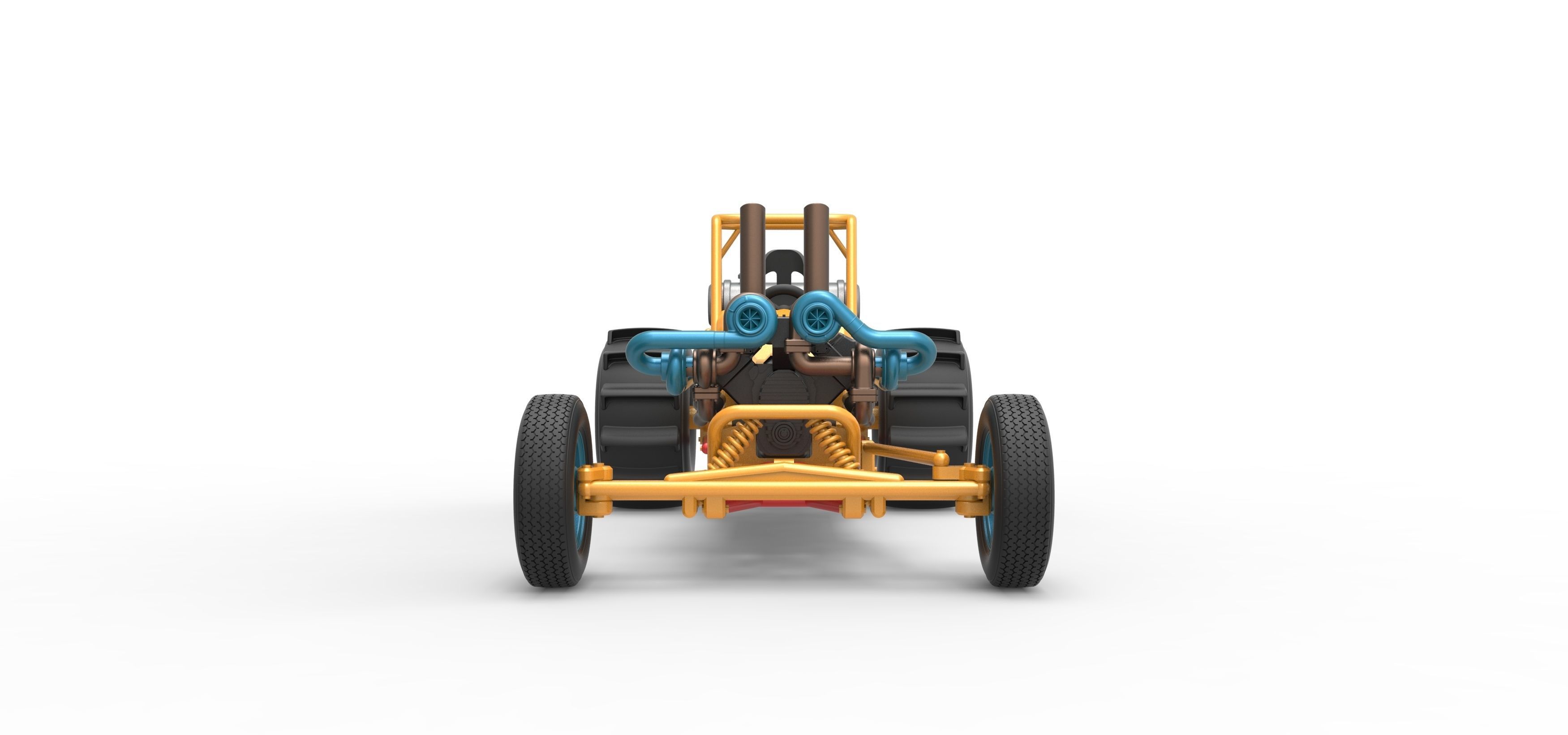 Dirt Dragster Scale 1 to 25 3D print model_7