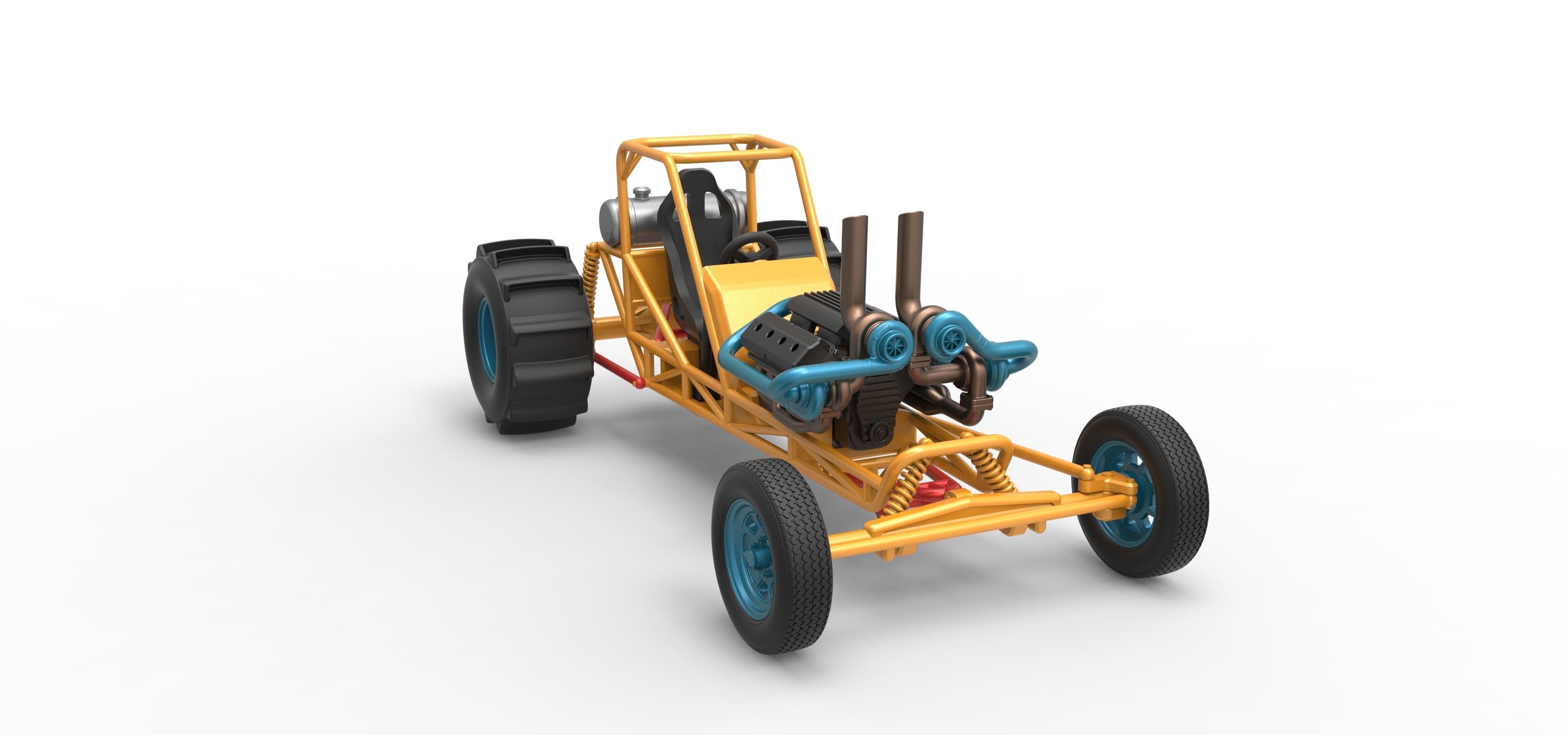 Dirt Dragster Scale 1 to 25 3D print model_20