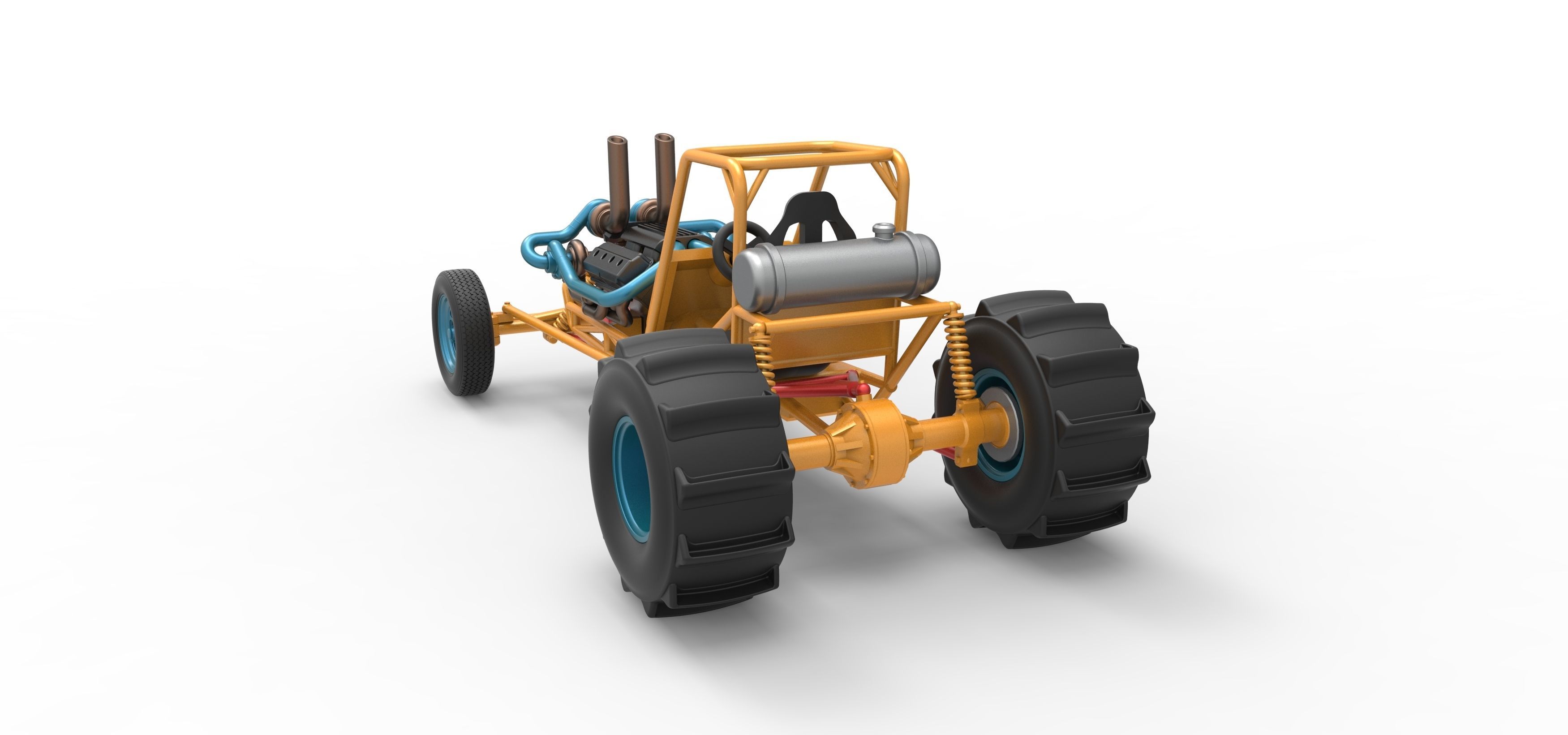 Dirt Dragster Scale 1 to 25 3D print model_14