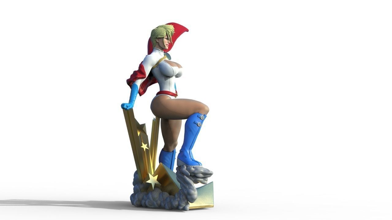 Power girl from Superman STL 3d printing collectibles 3D print model_2