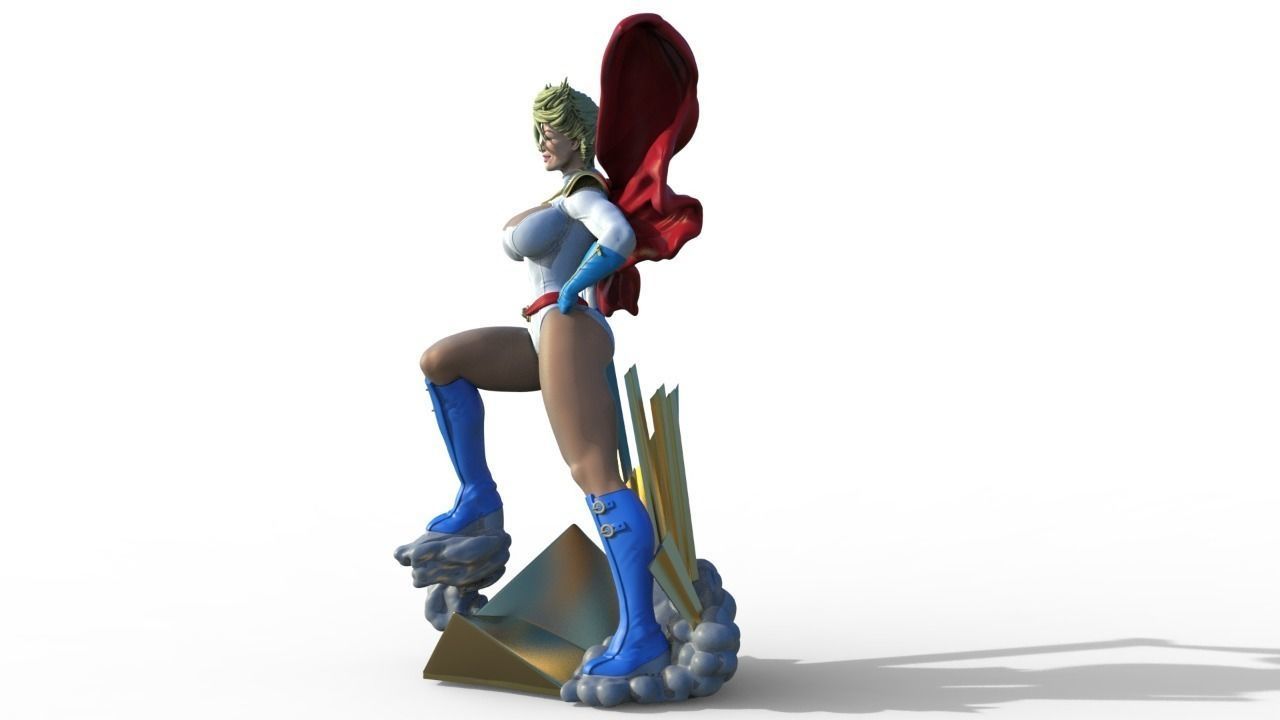 Power girl from Superman STL 3d printing collectibles 3D print model_4
