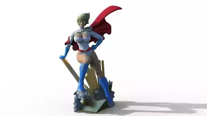  Power girl from Superman STL 3d printing collectibles 3D print model