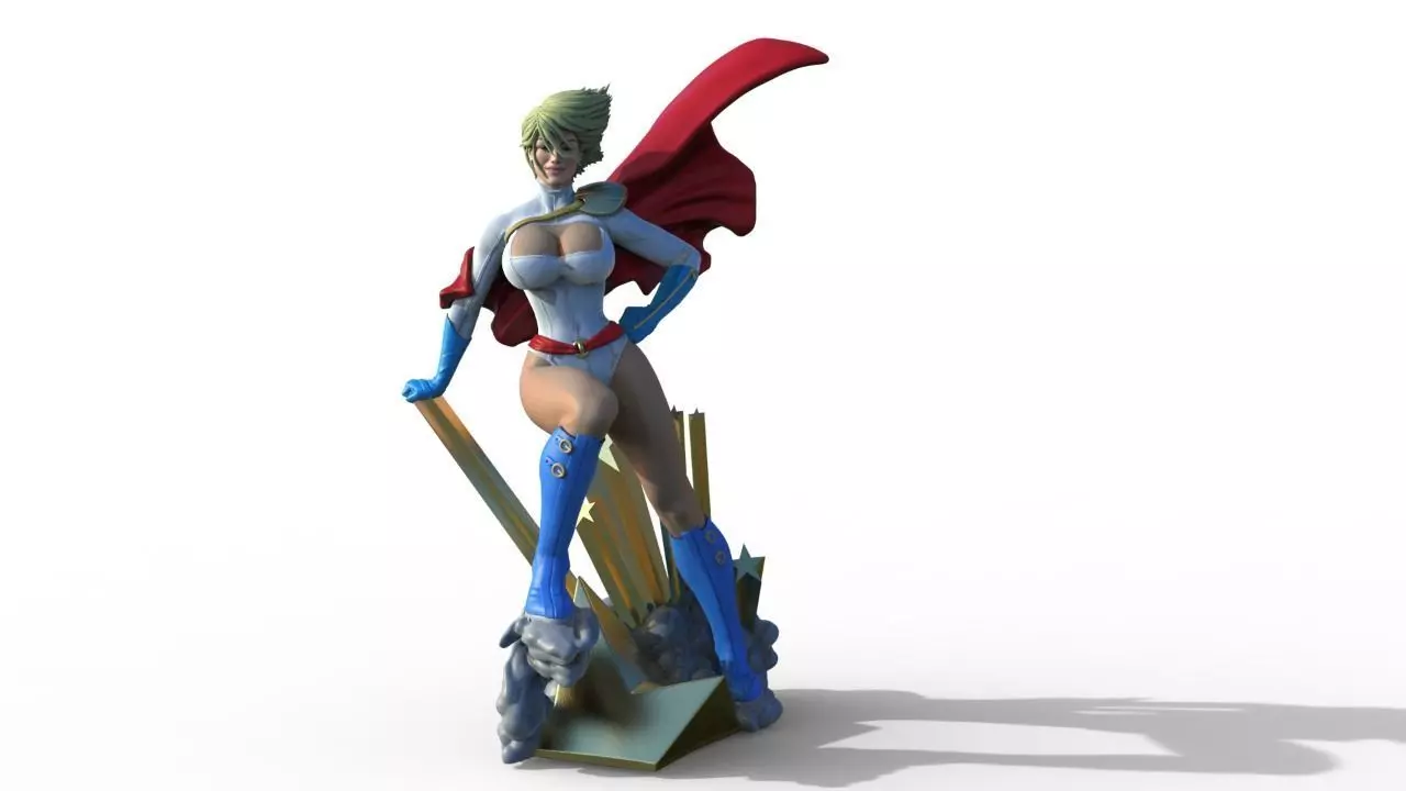 Power girl from Superman STL 3d printing collectibles 3D print model_0