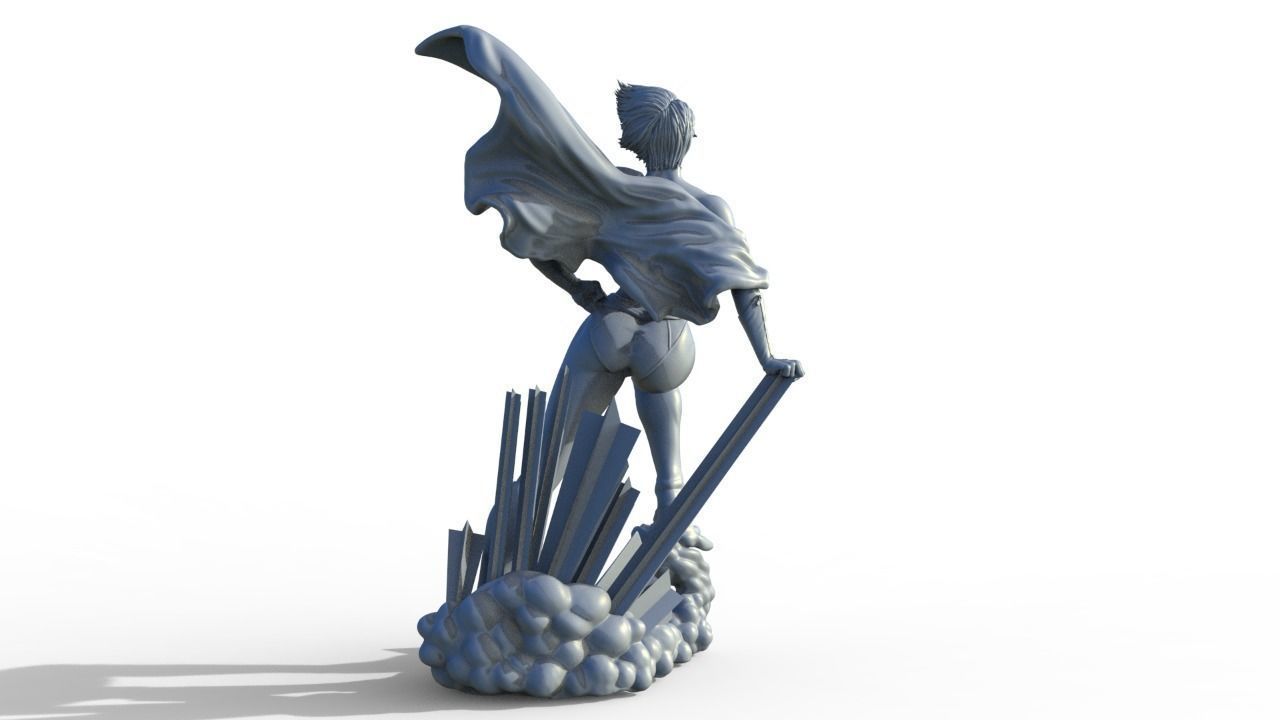 Power girl from Superman STL 3d printing collectibles 3D print model_8