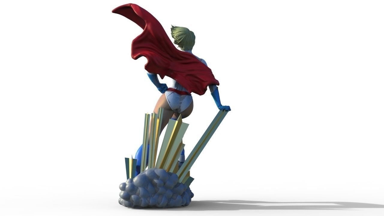 Power girl from Superman STL 3d printing collectibles 3D print model_6