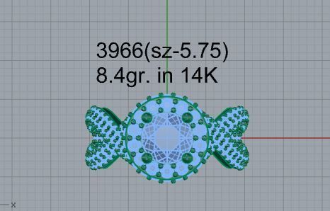 Round Halo Twisted Ring 3966 3D print model_4