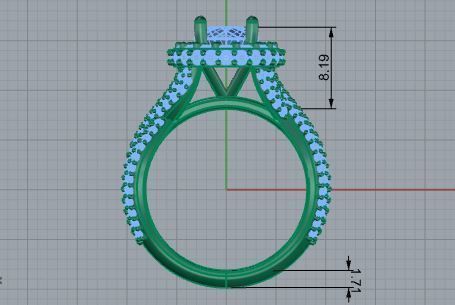 Round Halo Twisted Ring 3966 3D print model_5
