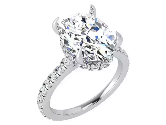 Oval Diamond Ring 3967