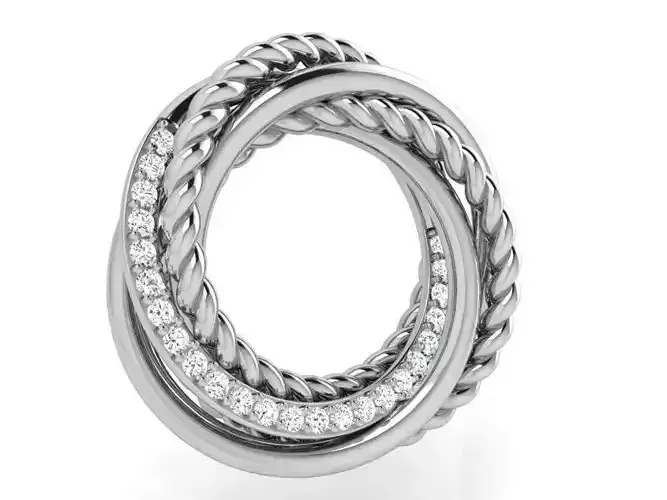 Rope Textured Ring 3969