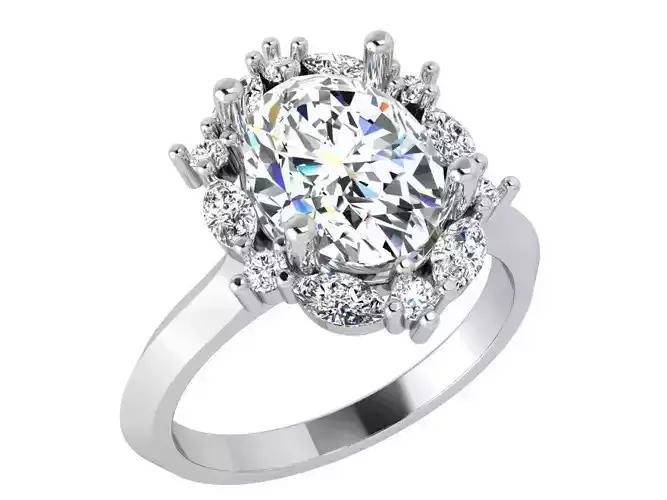 Oval Cluster Ring 3970