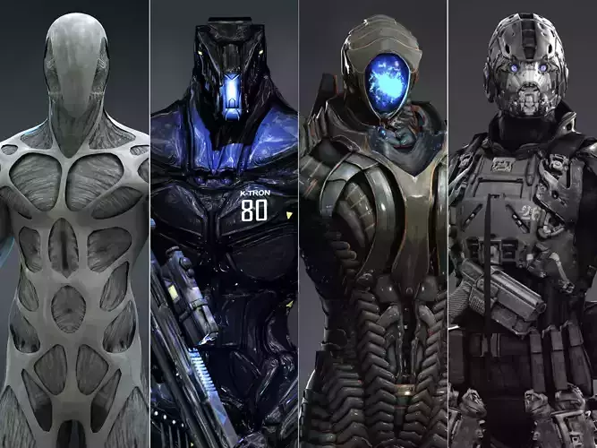 Robots pack 3D Model Collection