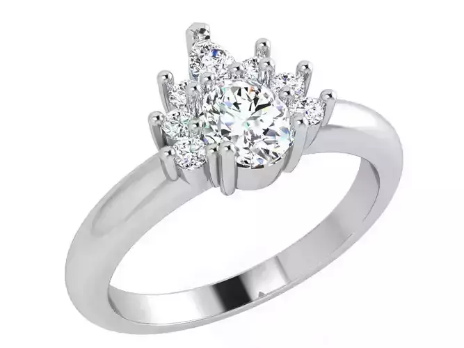 Woman Engagement Ring 3D Printable Model 3974