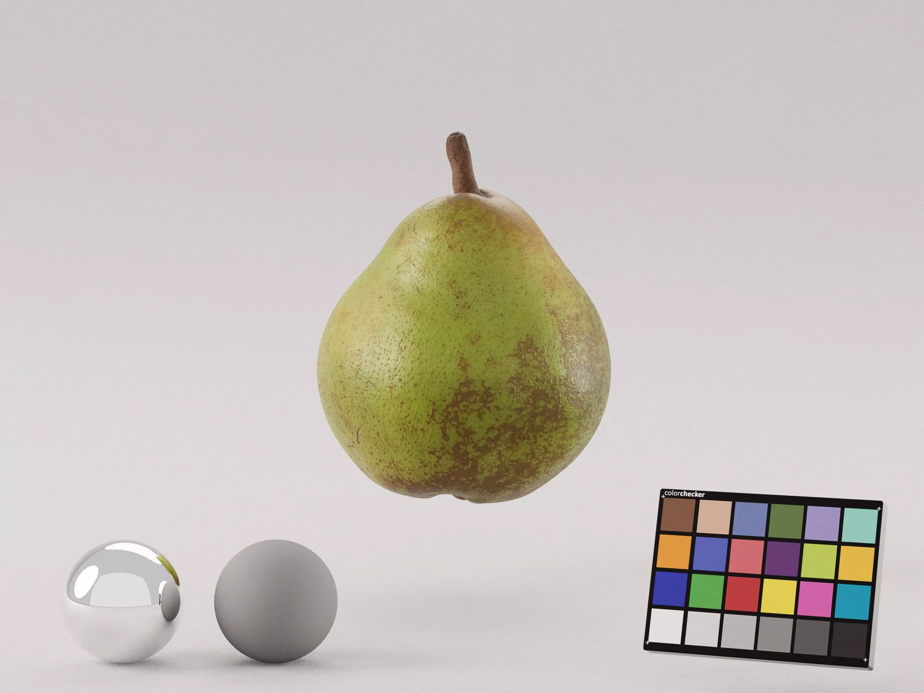 Doyenne Du Comice Pear Photoscan Low-poly 3D model_0