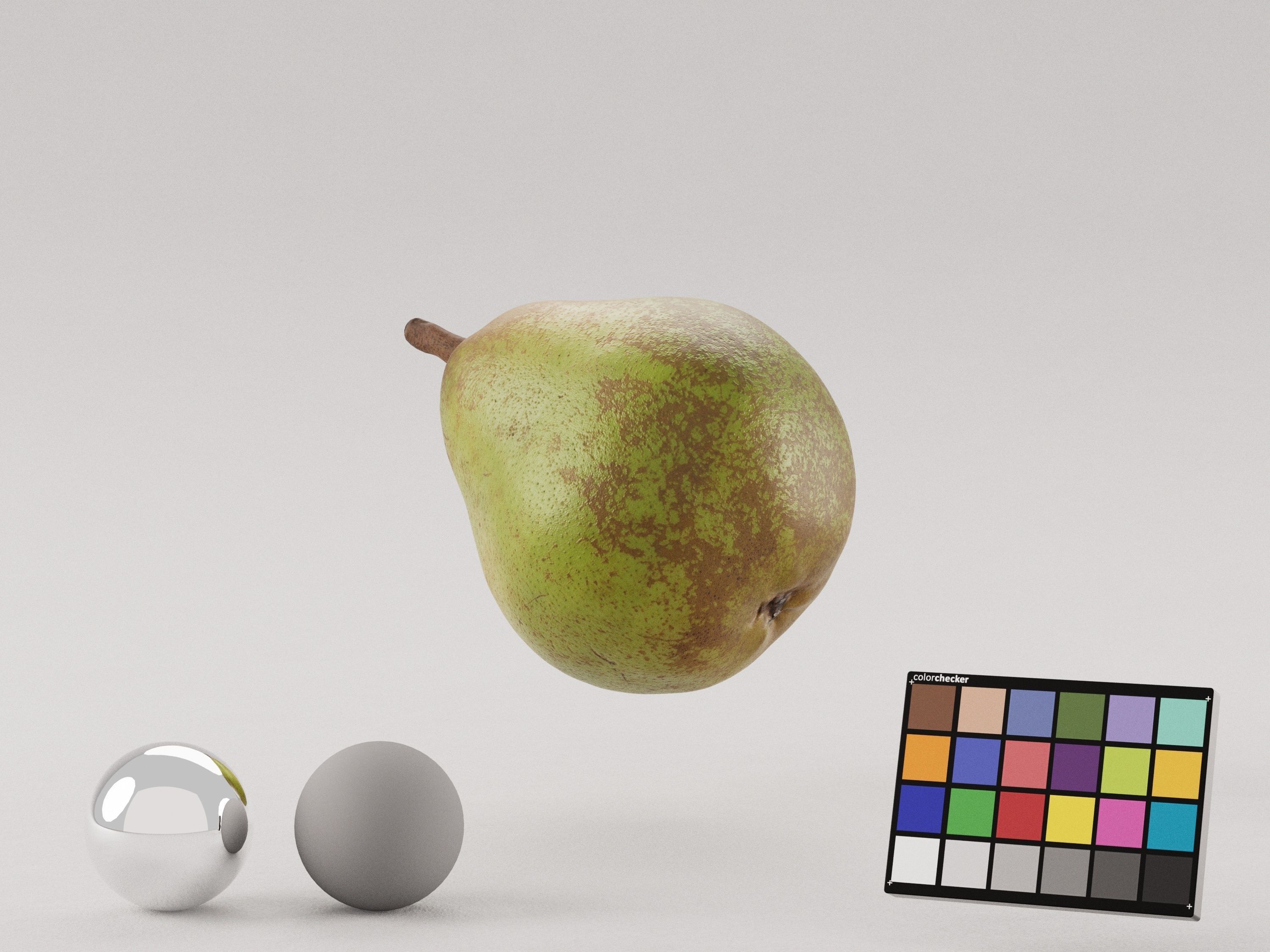 Doyenne Du Comice Pear Photoscan Low-poly 3D model_3