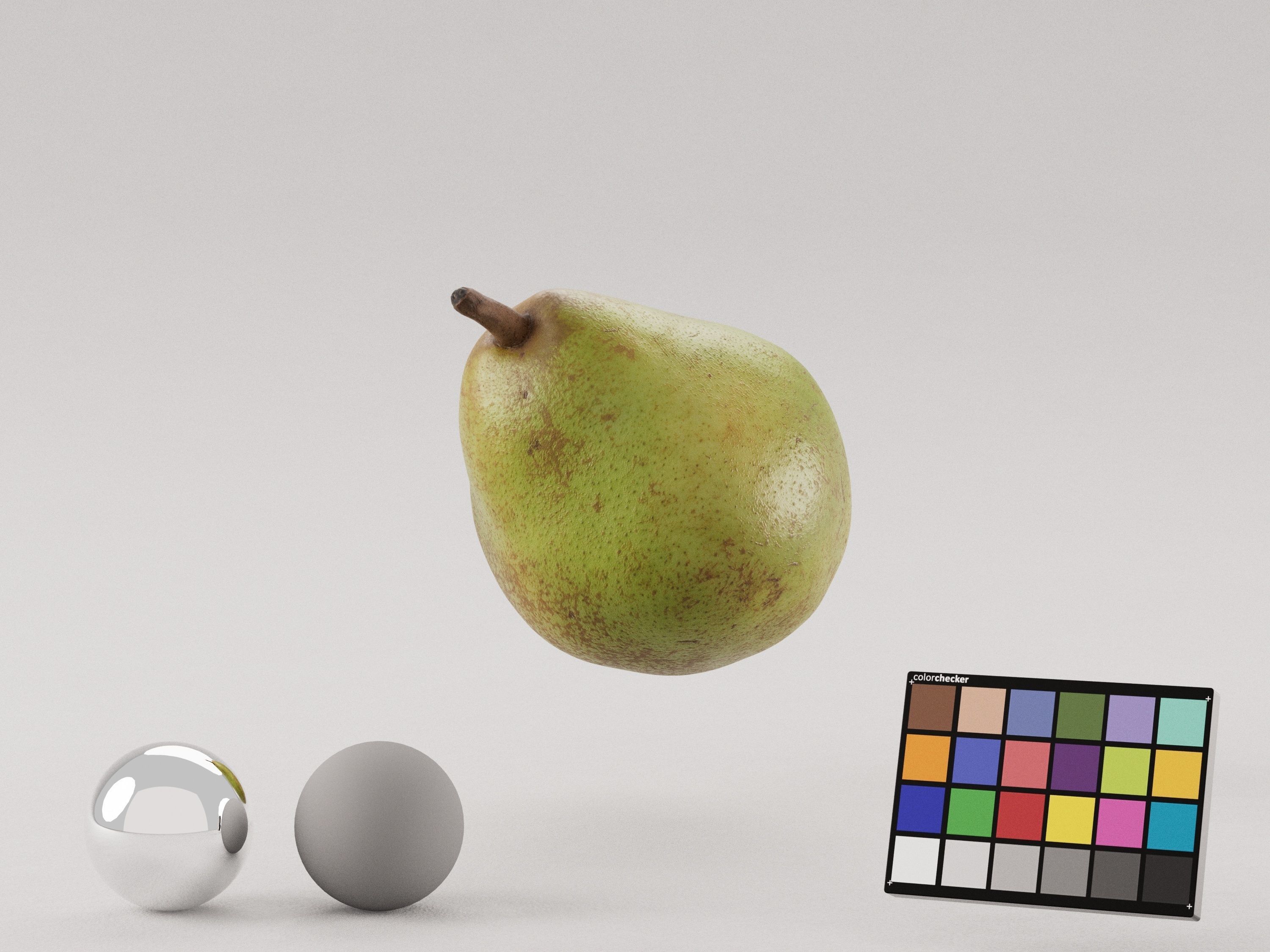 Doyenne Du Comice Pear Photoscan Low-poly 3D model_4